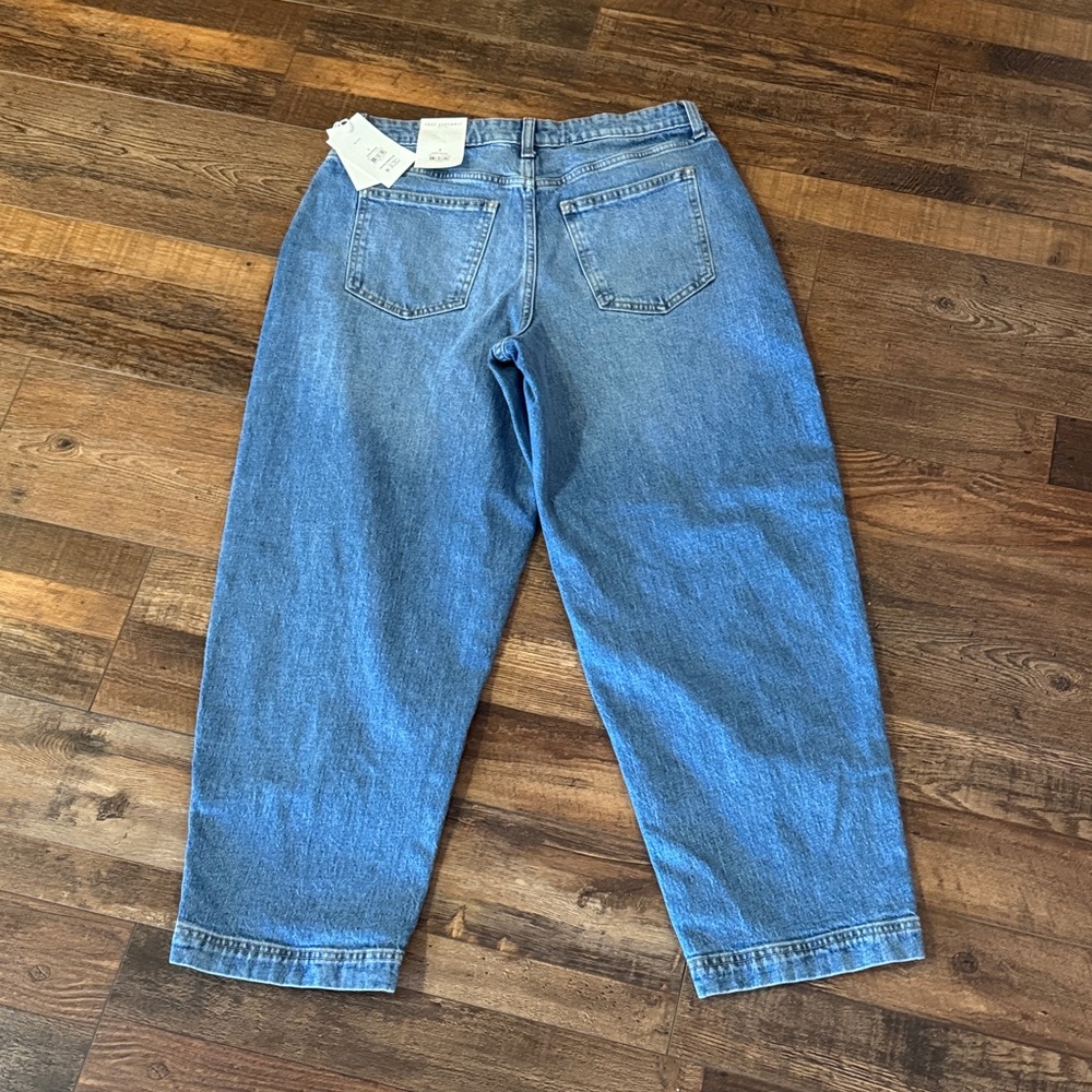 Barrel Leg Size 6 Free Assembly High-Rise Light Blue Mom Jeans - Picture 3 of 9